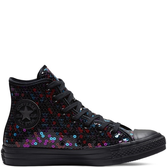 high top sequin converse